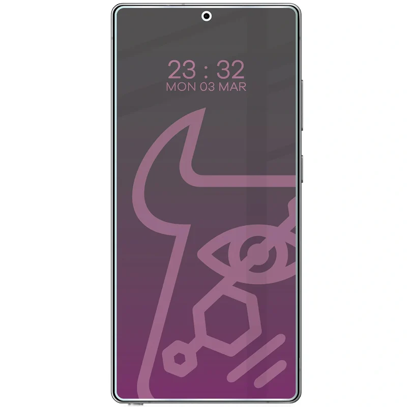 Hybridglas mit Privatschutzfilter für Galaxy S25 Ultra, Bizon Hybrid Shadow, Matt