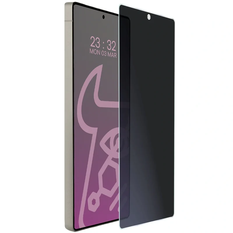 Hybridglas mit Privatschutzfilter für Galaxy S25 Ultra, Bizon Hybrid Shadow, Matt