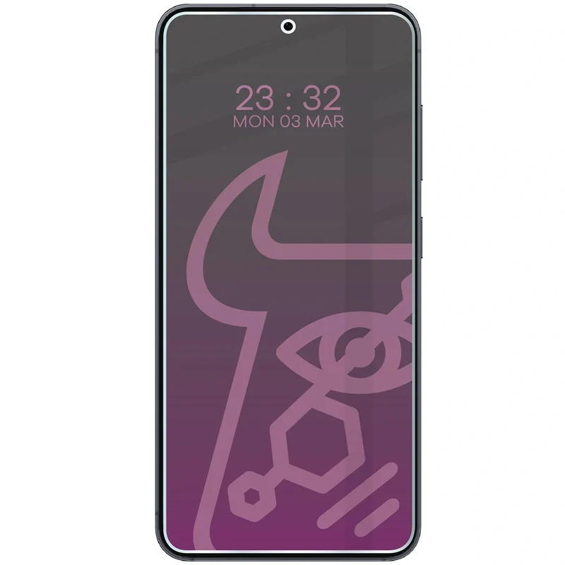 Hybridglas mit Privatschutzfilter für Galaxy S25, Bizon Hybrid Shadow, Matt