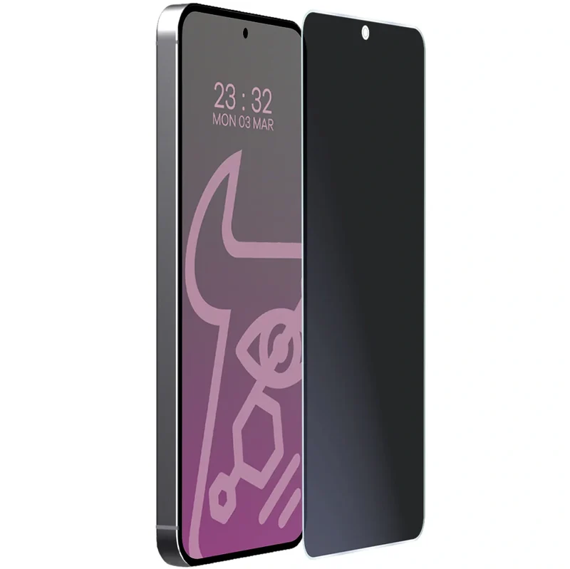 Hybridglas mit Privatschutzfilter für Galaxy S25, Bizon Hybrid Shadow, Matt