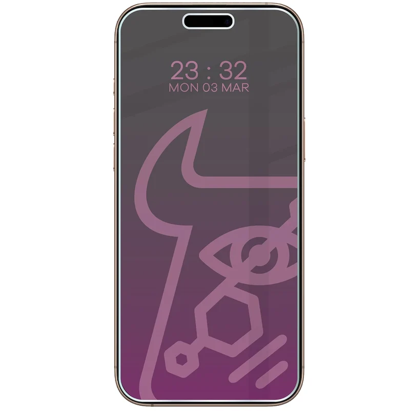 Hybridglas mit Privatschutzfilter für iPhone 16 Pro Max, Bizon Hybrid Shadow, Matt