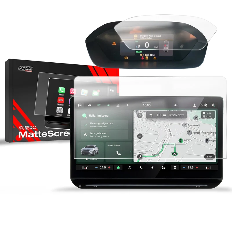 Matte Autodisplayfolie 2in1 für Skoda Elroq 13" (2025-2026), Grizz Protector