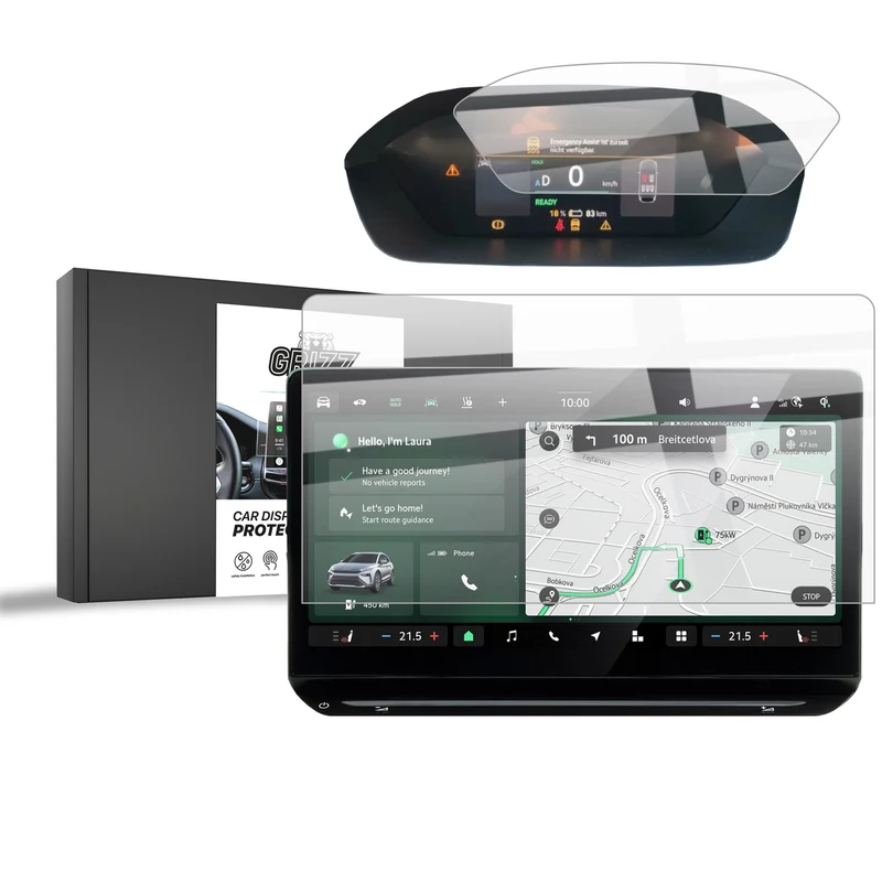 Keramische Autodisplayfolie 2in1 für Skoda Elroq 13" (2025-2026), Grizz Protector