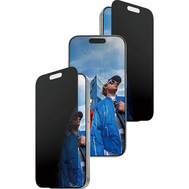 Sichtschutzglas mit Applikator für iPhone 17 / 16 Pro, PanzerGlass 2-way Privacy Ultra-Wide Fit Fastfit