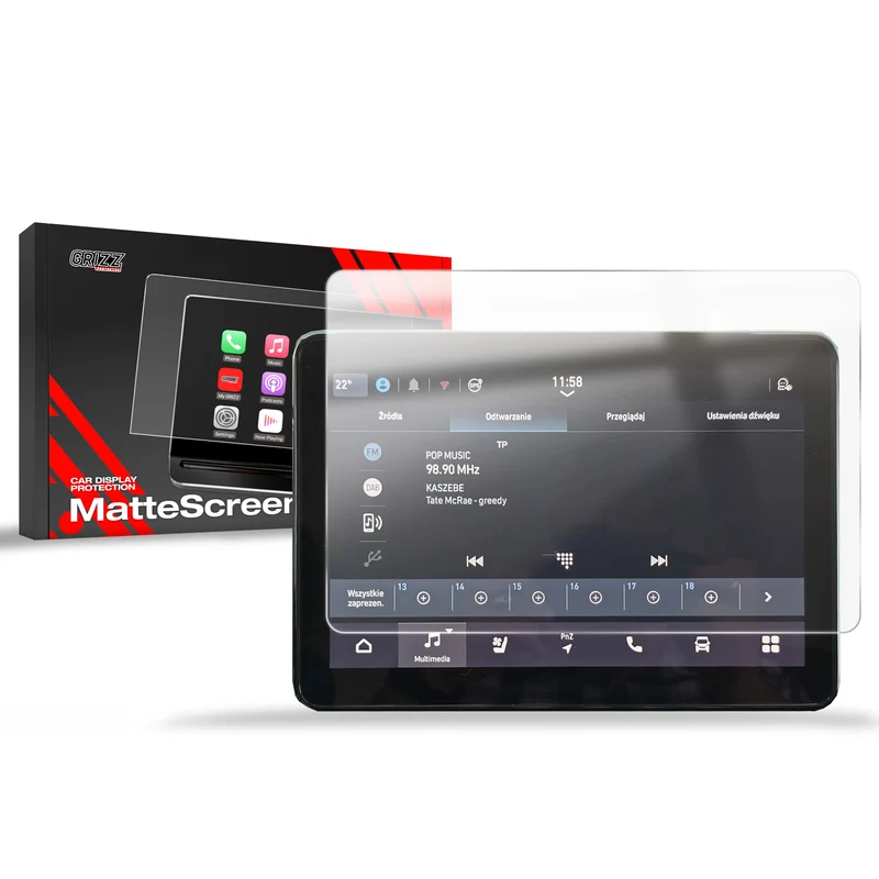 Matte Autodisplayfolie für Fiat Mileo 10" (2024-2026), Grizz Protector