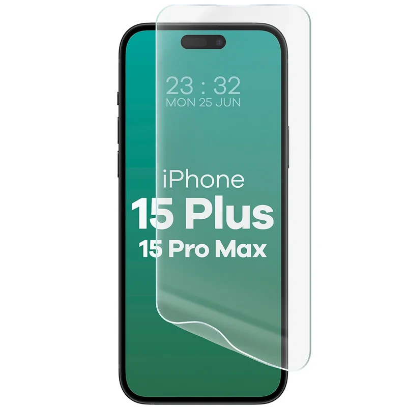 Hydrogel Folie für den Bildschirm für iPhone 15 Plus / 15 Pro Max , Bizon Film Hydrogel Front, 1 Stück