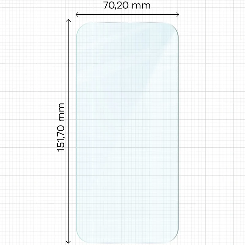 Gehärtetes Glas für iPhone Air, Bizon Glass Clear