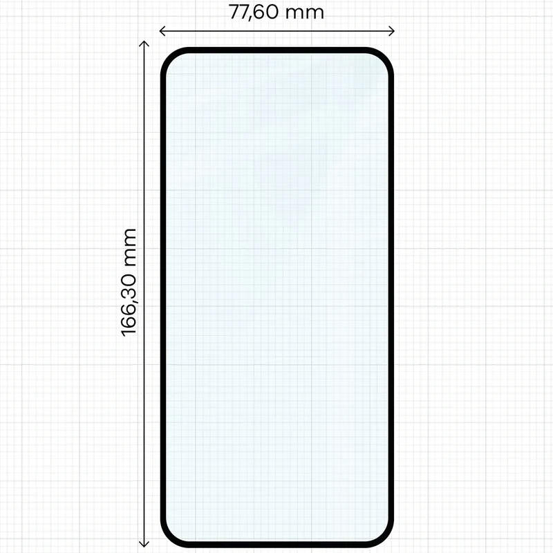 Gehärtetes Glas für Xiaomi Redmi 15 4G / 5G, Bizon Glass Edge, Schwarzer Rahmen
