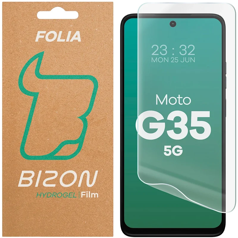 Hydrogel Folie für den Bildschirm für Motorola Moto G35 5G, Bizon Film Hydrogel Front, 1 Stück