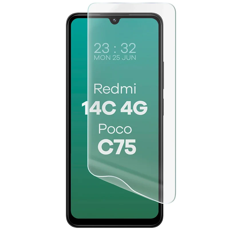 Hydrogel Folie für den Bildschirm für Xiaomi Redmi 14C 4G / POCO C75, Bizon Film Hydrogel Front, 1 Stück