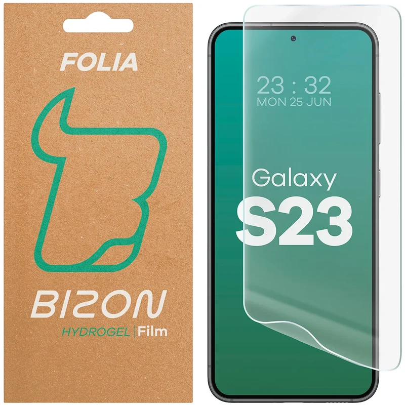 Hydrogel Folie für den Bildschirm für Galaxy S23, Bizon Glass Hydrogel Front, 1 Stück