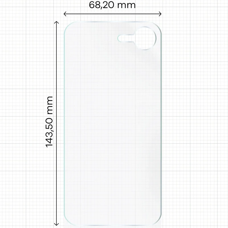 Hydrogel Folie für die Rückseite für iPhone 17e / 16e, Bizon Film Hydrogel Back, 1 Stück