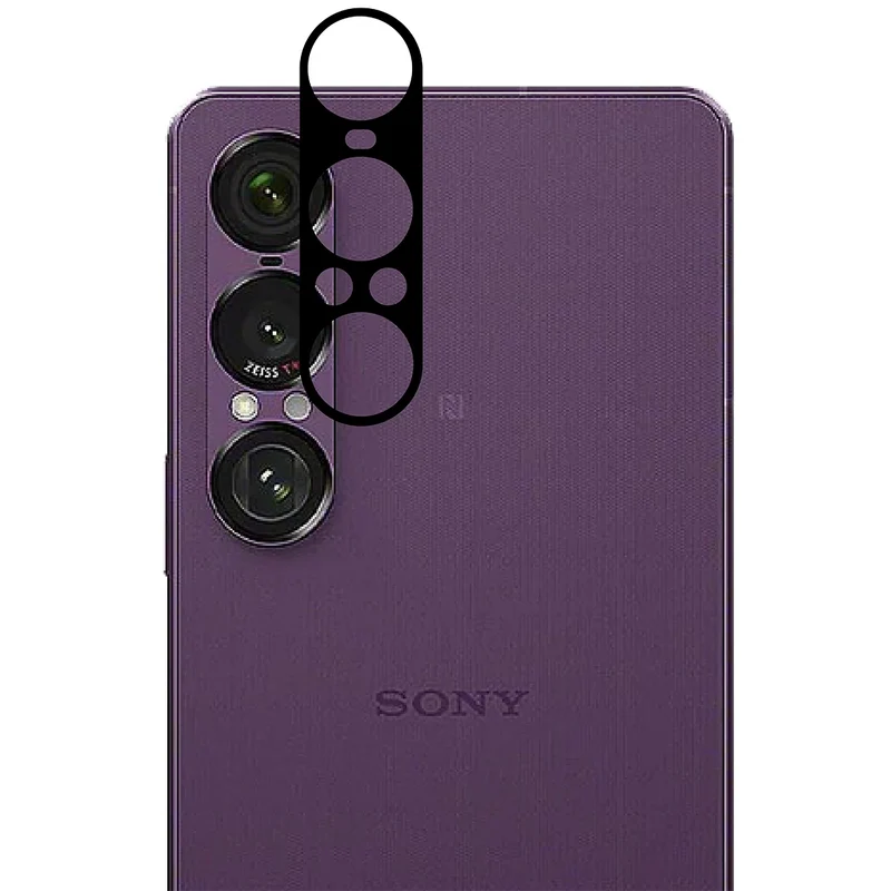 Gehärtetes Glas - 2 Stück + Kameraschutz für Sony Xperia 1 VII, Bizon Glass Edge Pack, Schwarz