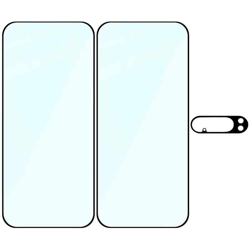 Gehärtetes Glas - 2 Stück + Kameraschutz für Google Pixel 10 Pro XL, Bizon Glass Edge Pack, Schwarz