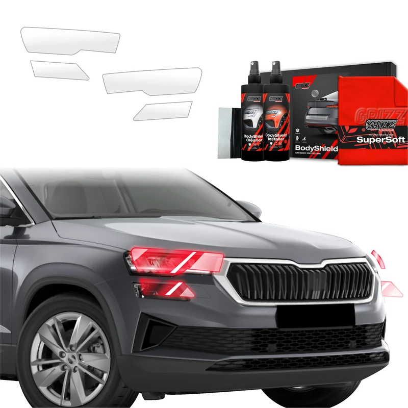 4in1 Schutzfolie Grizz Protector für Scheinwerfer - Skoda Karoq Facelift (2022-2026)