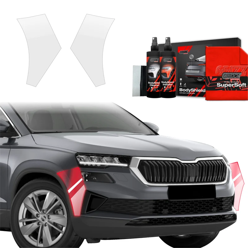 2in1 Schutzfolie Grizz Protector für Stoßstange - Skoda Karoq Facelift (2022-2026)