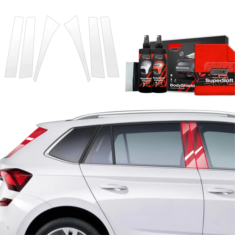 6in1 Schutzfolie Grizz Protector für B-C-Säule - Skoda Kamiq (2019-2025)