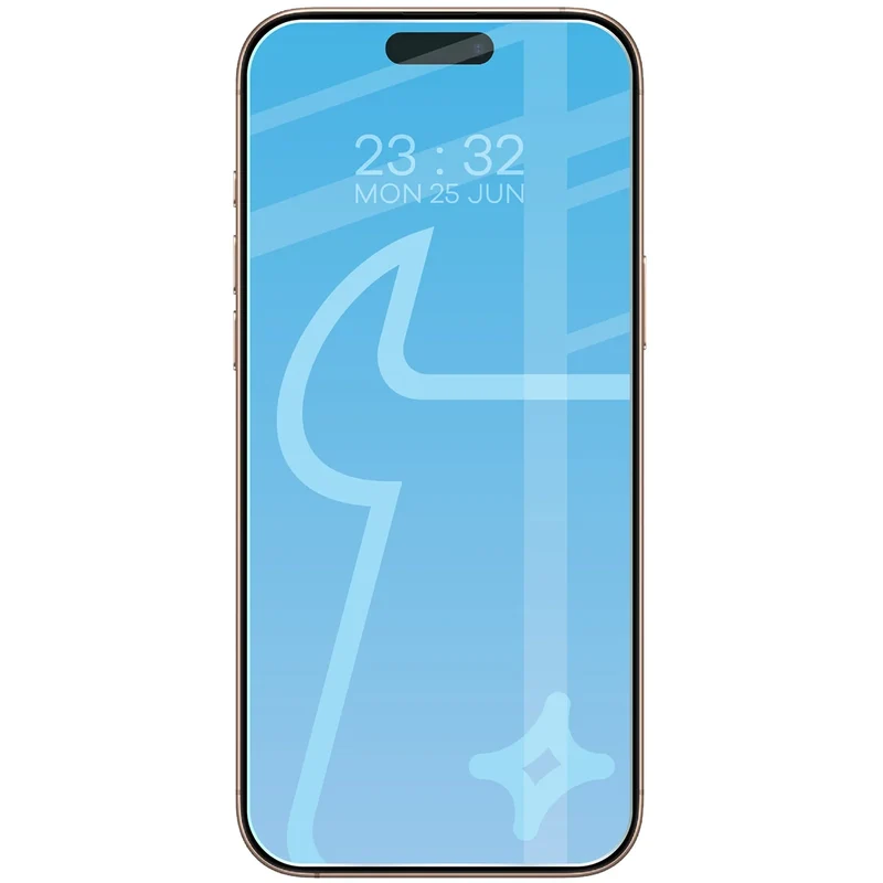 Gehärtetes Glas für iPhone 16 Pro Max, Bizon Glass Clear Duo, 2 Stück