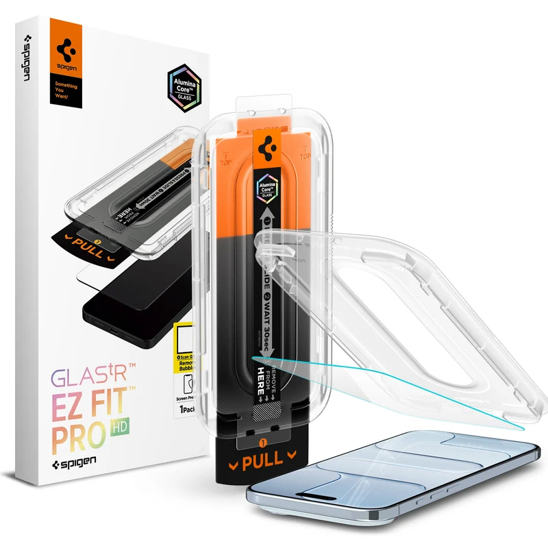Glas + Applikator für iPhone Air, Spigen Glas.tR EZ Fit Pro 1-Pack (AC)