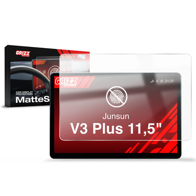 Matte Autodisplayfolie für Junsun V3 Plus 11,5", Grizz Protector