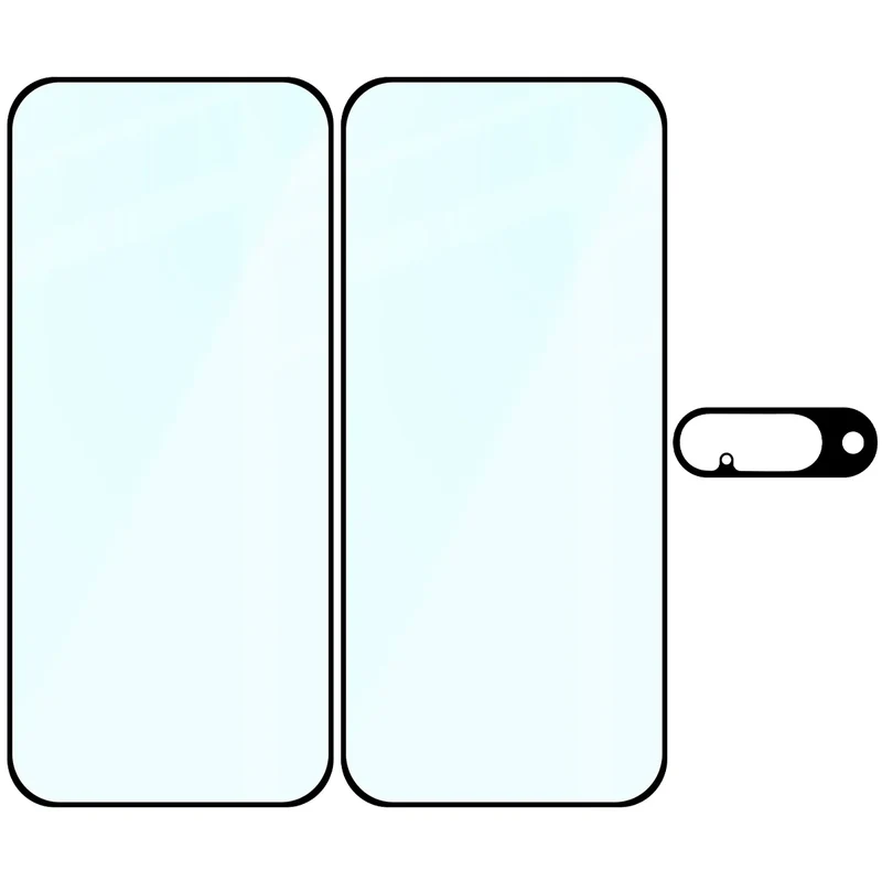 Gehärtetes Glas - 2 Stück + Kameraschutz für Google Pixel 10, Bizon Glass Edge Pack, Schwarz