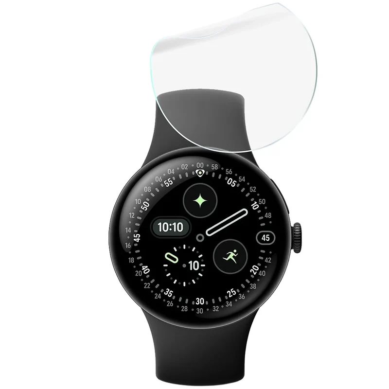 Hydrogel Folie für den Bildschirm für Google Pixel Watch 5 / 4 45 mm, Bizon Watch Film Hydrogel Duo, 2 Stück