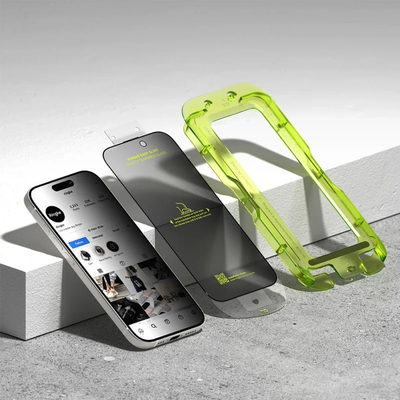 Sichtschutzglas mit Applikator für iPhone 17, Ringke Easy Slide Privacy, 2 Stück