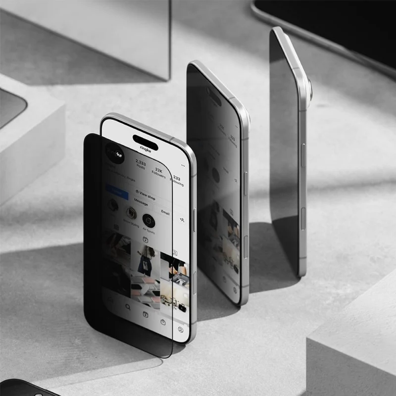 Sichtschutzglas mit Applikator für iPhone Air, Ringke Easy Slide Privacy, 2 Stück