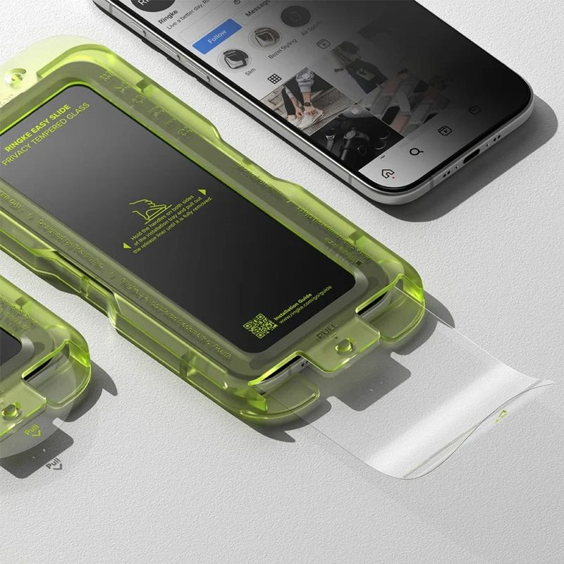 Sichtschutzglas mit Applikator für iPhone Air, Ringke Easy Slide Privacy, 2 Stück
