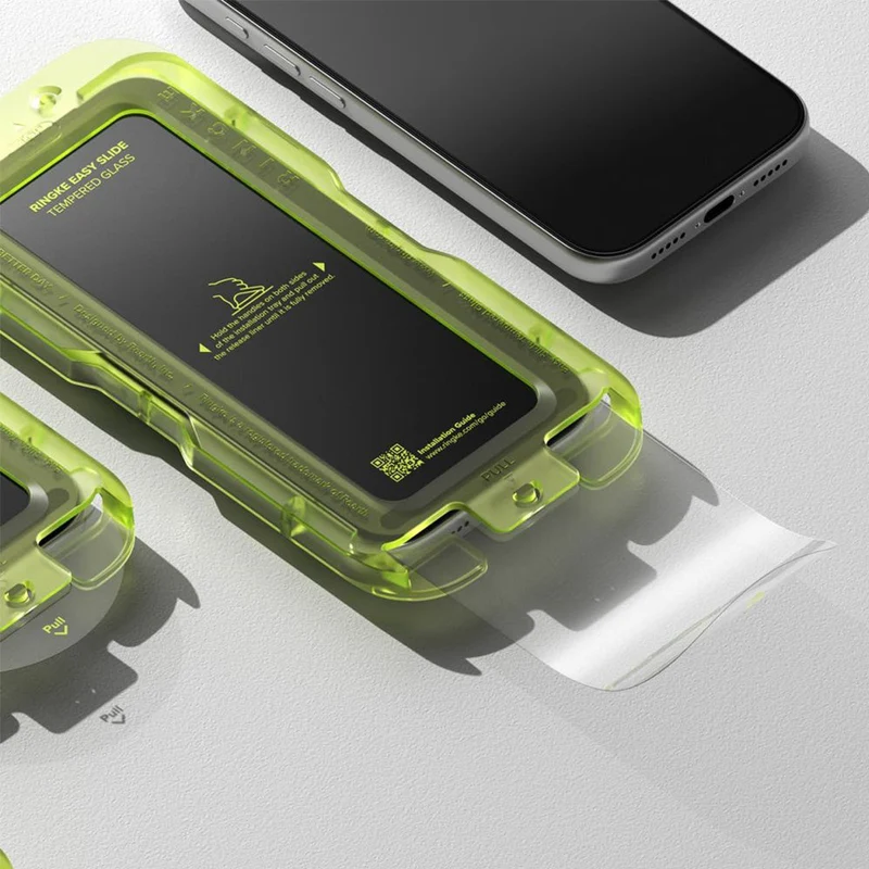Gehärtetes Bildschirmglas mit Applikator für iPhone 17 Pro, Ringke Easy Slide, 2 Stück