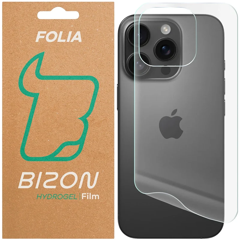 Hydrogel Folie für die Rückseite für iPhone 16 Pro, Bizon Film Hydrogel Back, 1 Stück