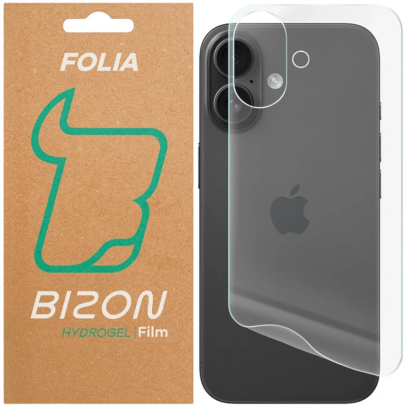 Hydrogel Folie für die Rückseite für iPhone 16, Bizon Film Hydrogel Back, 1 Stück
