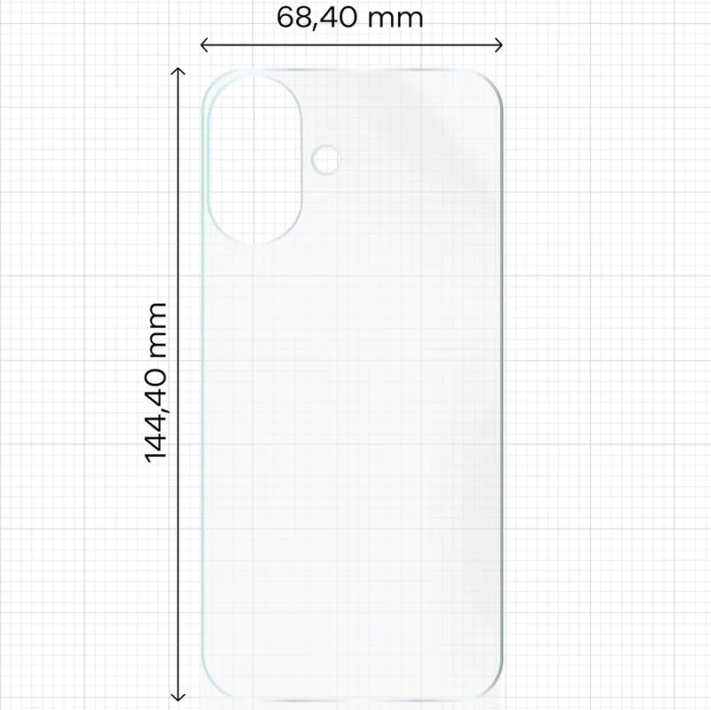 Hydrogel Folie für die Rückseite für iPhone 16, Bizon Film Hydrogel Back, 1 Stück