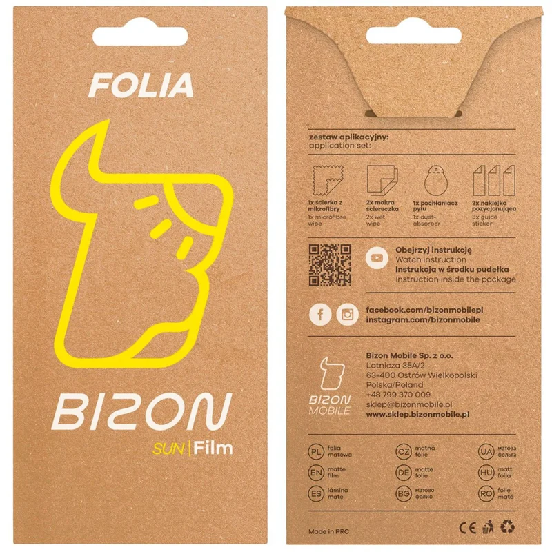 Matte Folie für Galaxy S25 Edge, Bizon Film Sun, 1 Stück