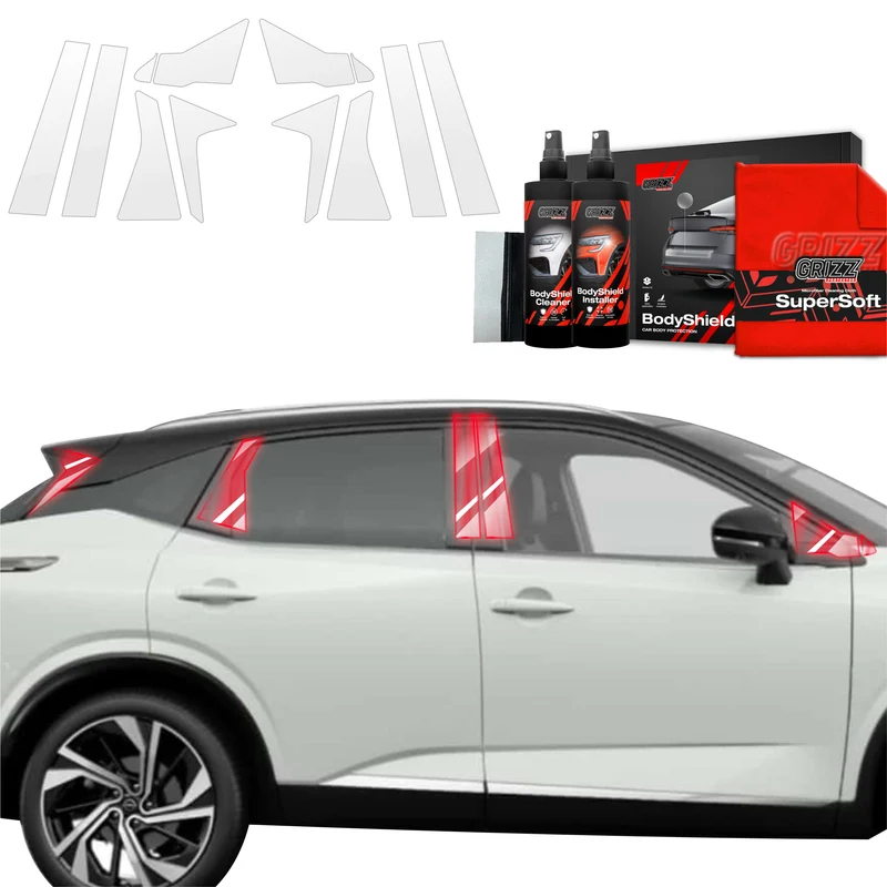 10in1 Schutzfolie Grizz Protector für A-B-C-Säule - Nissan Qashqai 3 Facelift (2024-2026)