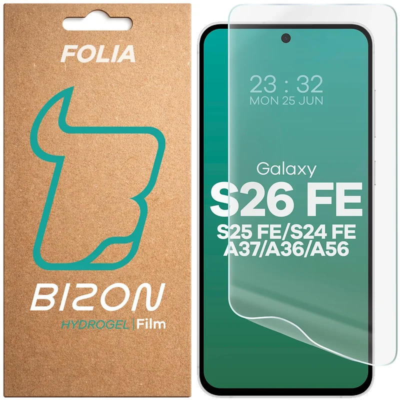 Hydrogel Folie für den Bildschirm für Galaxy S26 FE / S25 FE / S24 FE / A37 5G / A36 5G / A56 5G, Bizon Film Hydrogel Front, 1 Stück