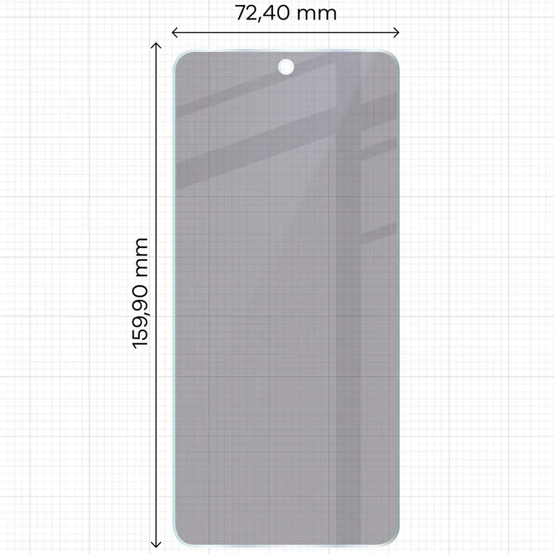 Hybridglas mit Privatschutzfilter für OnePlus Nord CE5 5G, Bizon Hybrid Shadow, Matt
