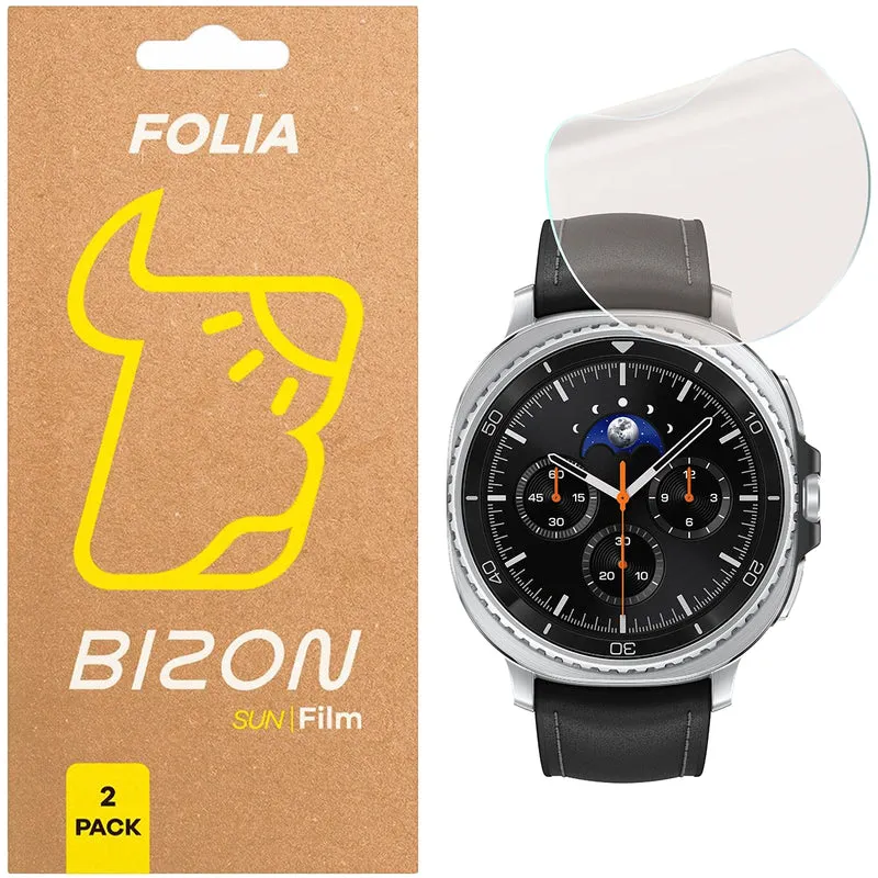 Matte Folie für Galaxy Watch 8 Classic 46 mm, Bizon Watch Film Sun Duo, 2 Stück