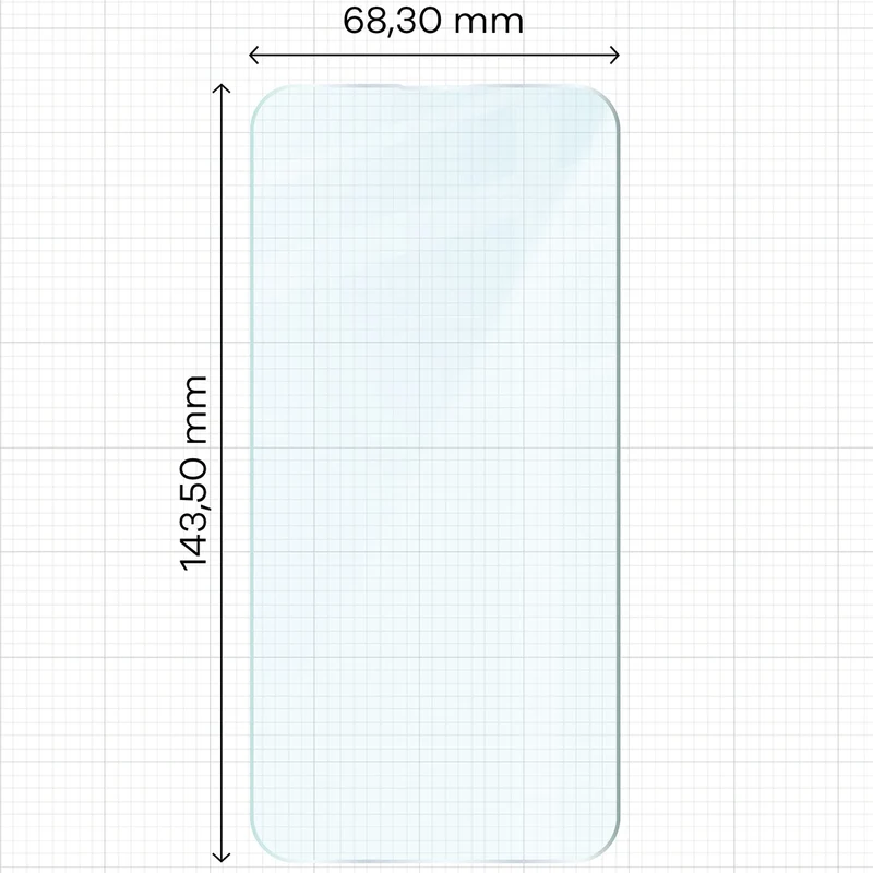 Gehärtetes Glas für iPhone 17e / 16e / 14 / 13 Pro / 13, Bizon Glass Clear Duo, 2 Stück