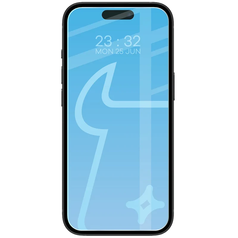 Gehärtetes Glas für iPhone 15 / 15 Pro / 16 , Bizon Glass Clear Duo, 2 Stück