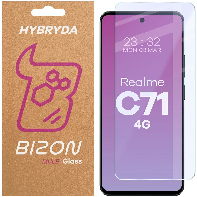 Flexibles Hybridglas für Realme C71 4G, Bizon Hybrid Mule
