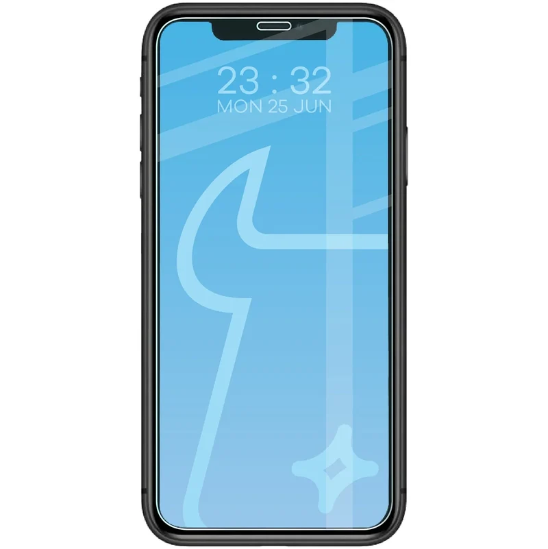 Gehärtetes Glas für iPhone 11 / Xr, Bizon Glass Clear Duo, 2 Stück