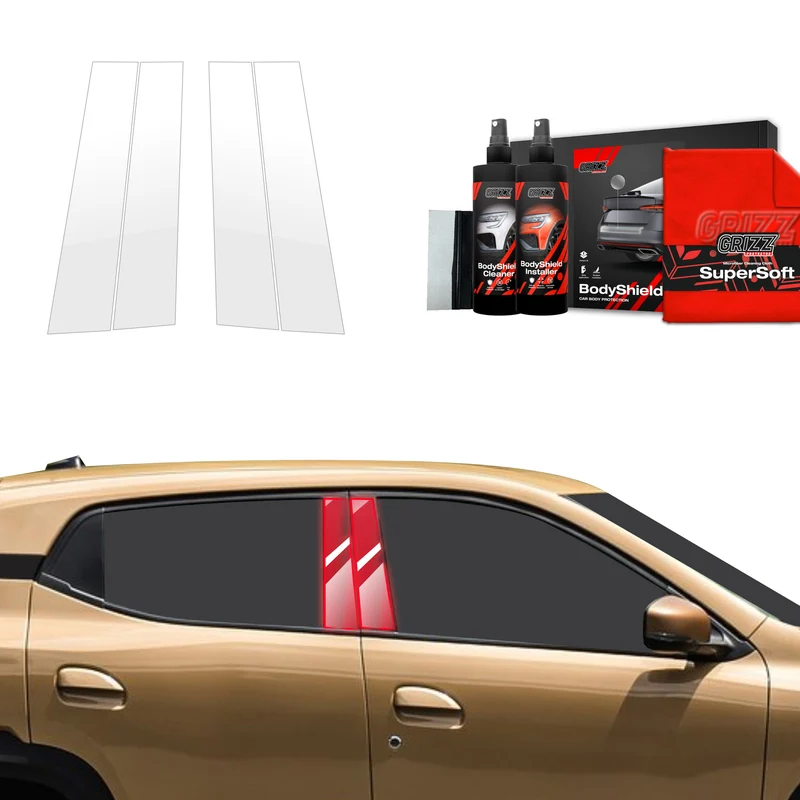 4in1 Schutzfolie Grizz Protector für B-Säule - Dacia Spring (2024-2026)