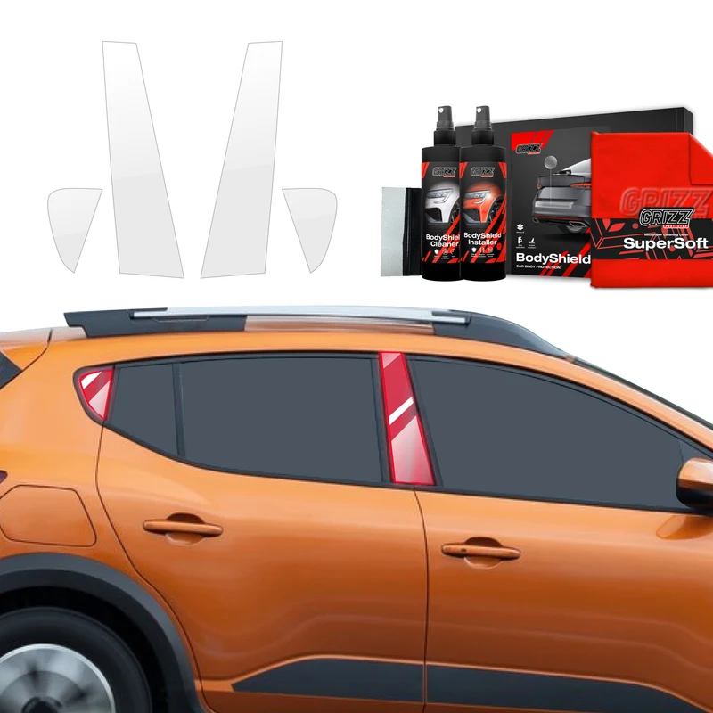 4in1 Schutzfolie Grizz Protector für B-Säule - Dacia Sandero (2020-2024)