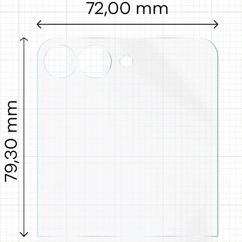 Matte Folie für Galaxy Z Flip7, Bizon Glass Film Sun Duo, 2 Stück