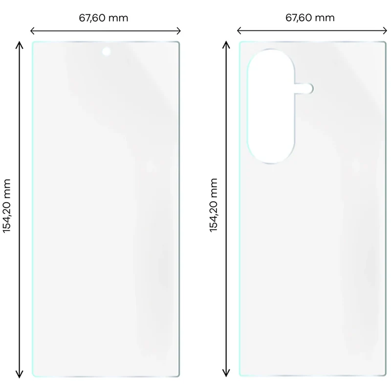 Hydrogel Folie für Display und Rückseite Bizon Film Hydrogel Pack für Galaxy Z Fold7, 2 Stück