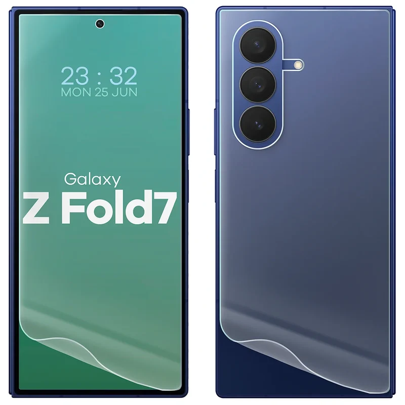 Hydrogel Folie für Display und Rückseite Bizon Film Hydrogel Pack für Galaxy Z Fold7, 2 Stück