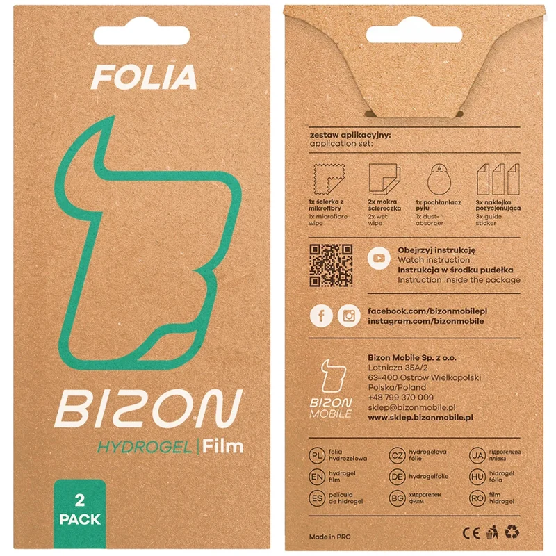Hydrogel Folie für Display und Rückseite Bizon Film Hydrogel Pack für Galaxy Z Fold7, 2 Stück