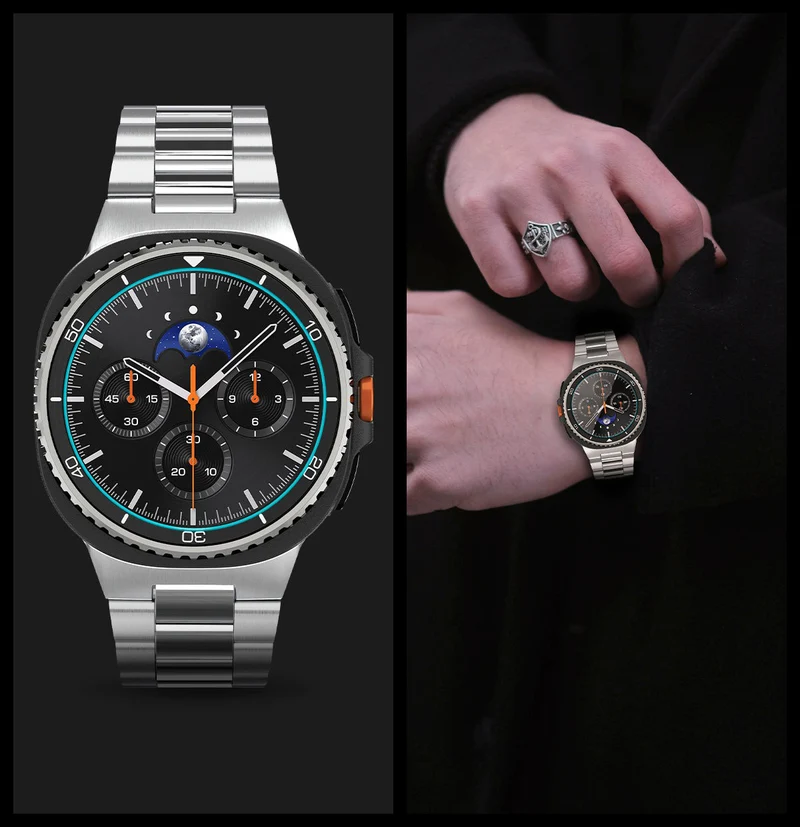 Glas für die Schutzhülle für Galaxy Watch 8 Classic 46mm, Spigen Glas.tR EZ Fit 2-Pack
