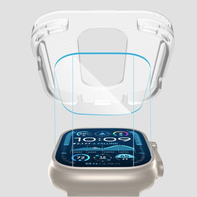 Gehärtetes Glas für Apple Watch Ultra 4/3/2/1 49 mm, Tech-Protect Easy Set Plus, mit Applikator, 2 Stück